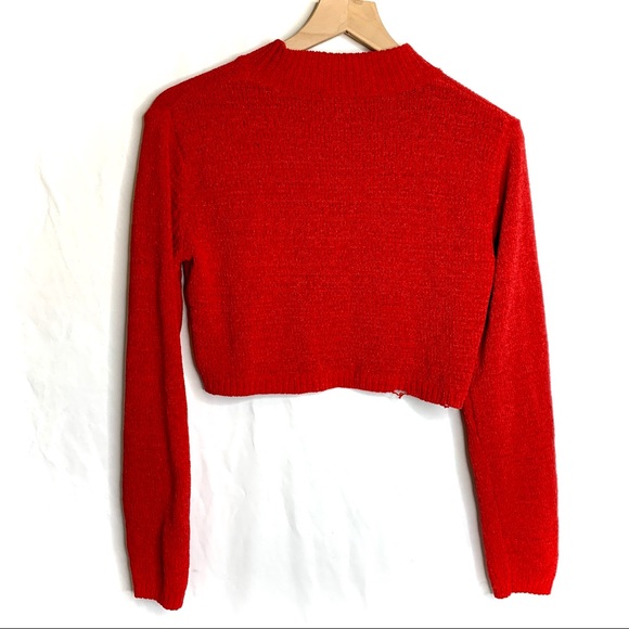 ☀️ Cropped red sweater long sleeve M wild fable - Picture 4 of 6